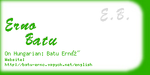 erno batu business card